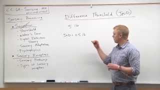 2015 MCAT Psychology 3  Difference Threshold amp Webers Law [upl. by Audun]