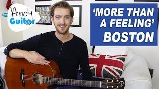 MORE THAN A FEELING BOSTON Guitar Lesson Tutorial  how to play acoustic songs [upl. by Amiel]