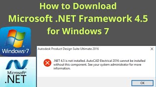 Updated How to Download Microsoft NET Framework 45 for Windows 7 [upl. by Shirberg]