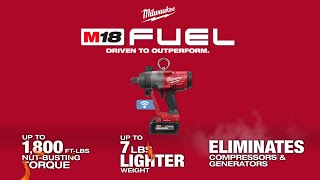 Milwaukee® M18 FUEL ™ 1” High Torque Impact Wrench w One Key™ [upl. by Grove]