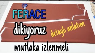 PRATİK Detaylı FERACE kesimi ve dikimi  Pervazlı Yaka Çalışması [upl. by Renaud]