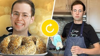 Try Guys RETRY Cooking Bagels Without A Recipe [upl. by Sullecram25]