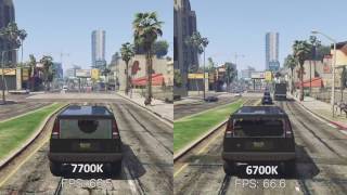 i7 7700K Kaby Lake vs i7 6700K Sky Lake GTAV Benchmark Side By Side Comparison [upl. by Lunna]