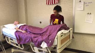 HCC CNA Skills  Bed Cradle [upl. by Ybor]