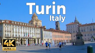 Turin Italy Walking Tour 4k Ultra HD 60fps – With Captions [upl. by Thurman]