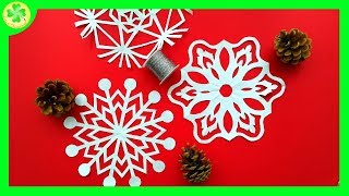 Papierowa wycinankowa śnieżynka  Paper Cut Out Snowflake [upl. by Efram536]