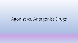 Agonist vs Antagonist drugs [upl. by Dedrick707]