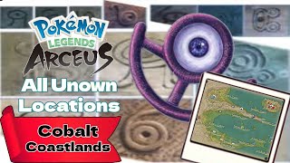 All Unown Locations Cobalt Coastlands  Pokémon Legends Arceus [upl. by Rednas]