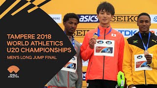 Mens Long Jump Final  World Athletics U20 Championships Tampere 2018 [upl. by Haduj]