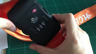 How to set up 3 pin TSA Luggage strap [upl. by Mohammad]