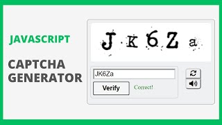 Create A Captcha Generator With JavaScript [upl. by Andrej593]