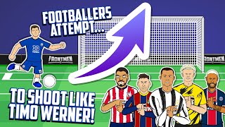 😂Footballers Attempt to shoot like TIMO WERNER😂Feat Ronaldo Messi Neymar HaalandmoreFrontmen 26 [upl. by Aicercul547]