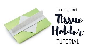 Origami Tissue Holder Tutorial  DIY  Paper Kawaii [upl. by Attekahs]