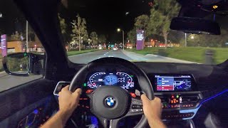 2021 BMW M3 Competition POV Night Drive 3D AudioASMR [upl. by Llert]