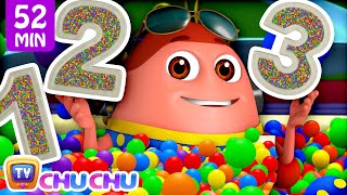 Learn Numbers 1  10 with Surprise Eggs Ball Pit Show  More Funzone Songs for Kids  ChuChu TV [upl. by Nnahtebazile]