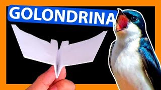 Como hacer un AVION DE PAPEL GOLONDRINA fácil y que vuele mucho [upl. by Richma]