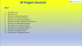 W FRAGEN DEUTSCH [upl. by Narot]