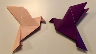 Origami Taube falten mit Papier  Vogel basteln  DIY Paper Bird  оригами [upl. by Alyahc]