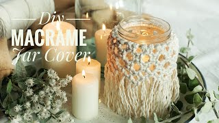 DIY Macrame Jar Cover 1 Lampion w stylu boho cz1 [upl. by Akirdnwahs]