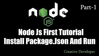 How to install packagejson in node js  Node js  1 creative developer [upl. by Orit]