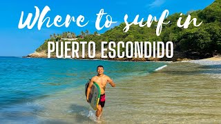 Where to Surf in Puerto Escondido [upl. by Anelliw]