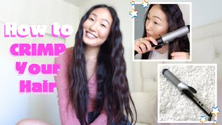 How I CRIMP HAIR using JUST a Curling Iron SUPER EASY [upl. by Tillion]