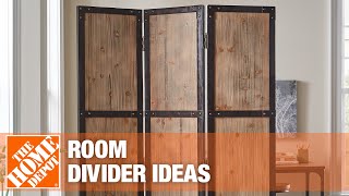 Room Divider Ideas  The Home Depot [upl. by Ynned]