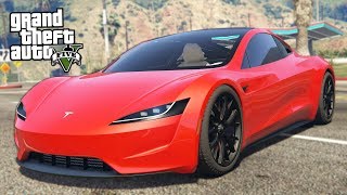 REAL LIFE CARS TESLA EDITION GTA 5 Mods [upl. by Ahsetra]