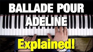 BALLADE POUR ADELINE  PIANO TUTORIAL CLAYDERMAN [upl. by Hedwiga367]