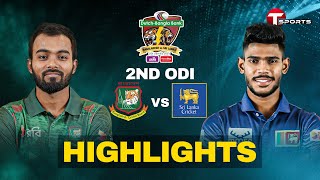 Highlights  Bangladesh vs Sri Lanka  2nd ODI  T Sports [upl. by Nalat]