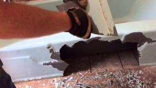 How 1 person can remove a 400 pound cast iron bathtub [upl. by Aihselef903]