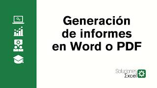 Generación de informes en Word o PDF con Excel [upl. by Johny585]