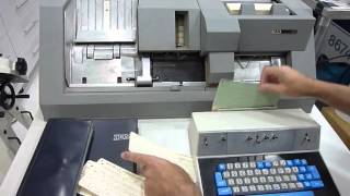 1964 IBM 029 Keypunch Card Punching Demonstration [upl. by Nylinej]