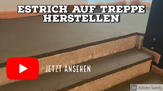 Estrich auf einer Treppe herstellen [upl. by Anitsirhcairam]