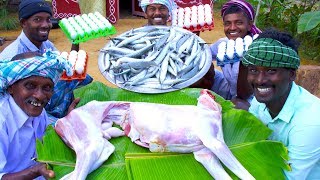 Mutton Gravy  Fish Fry  Boiled Egg  3 Recipes Cooking by 1st Month YouTube Earning  Village Food [upl. by Pazice72]