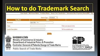 How to do Trademark Public Search  Online Demo [upl. by Neevan]