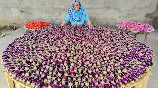 BRINJAL CURRY RECIPE  VEG VILLAGE FOOD [upl. by Jourdan]