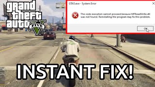 GTA 5 DLL was not found error GUARANTEED FIX [upl. by Meingoldas]