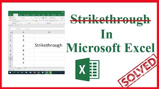 How to add or remove strikethrough in Excel [upl. by Geirk]