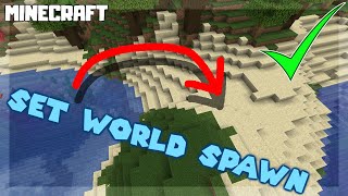 MINECRAFT  How to Set WORLD SPAWN 1161 [upl. by Weinshienk]