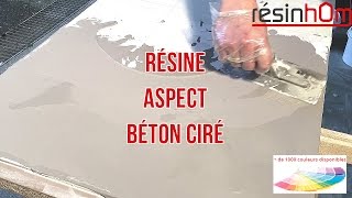 Résine aspect béton ciré  Résinhom [upl. by Dott]