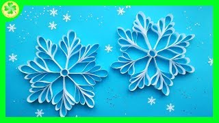 Jak zrobić  Śnieżynka z Pasków Papieru  How to make  Paper Strip Snowflake [upl. by Mehta]