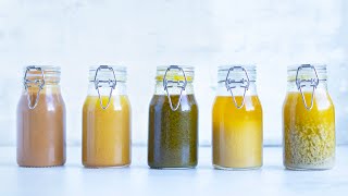 Five 5MINUTE Homemade Salad Dressings Quick amp Easy [upl. by Leunam]