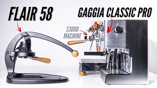 529 Manual Espresso VS 450 amp 3000 Espresso Machines  Flair 58 Gaggia Classic Pro amp Lelit Bianca [upl. by Anyale]