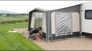 Practical Caravan – how to pitch caravan awnings [upl. by Drews173]