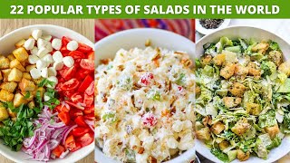 22 Popular Types of Salads in the world  Caprese salad cobb salad kosambari salad and more [upl. by Weinert]