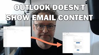 Outlook No Longer Shows Email Content DIY FIRST FIX in English [upl. by Anaerol]