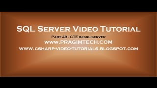 CTE in sql server Part 49 [upl. by Tybald]