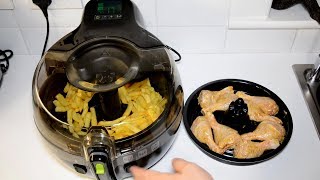 Tefal Actifry 2 in 1 frying chips and chicken [upl. by Jarlath49]