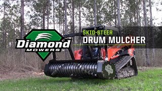 SkidSteer Drum Mulcher  Diamond Mowers [upl. by Nivrad452]